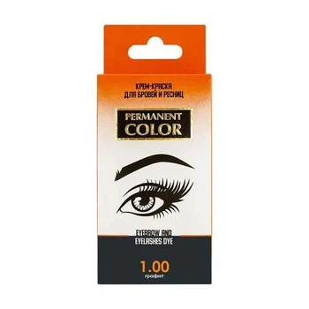 Крем-краска для бровей и ресниц Permanent Color тон 1.00 Графит (темно-серый) Аромат (4820147053044)