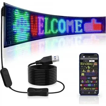 Гибкий LED экран, цветной, Matrix Panel (APP, wifi, 19см.*89см.) гибкий светодиодный дисплей