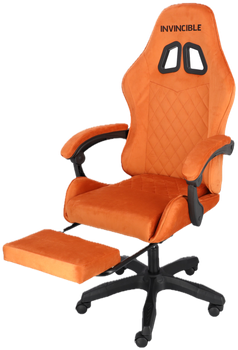 Ігрове крісло Hedo 100048 з висувною підставкою для ніг Коричневе (5907184130101)