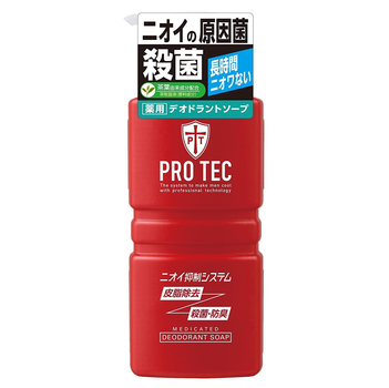 Чоловіче дезодоруюче рідке мило для тіла з ментолом "PRO TEC" 420ml
