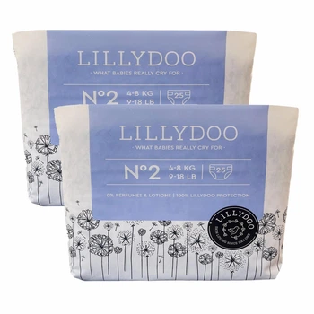 Еко підгузники Lillydoo Premium Baby Care 2 розмір ( 4-8 кг) Box 2уп*25 шт