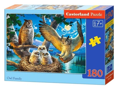 Пазлы Castorland Семья сов 180 эл (B-018437)