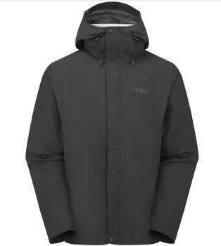 Куртка мужская мембранная Rab Downpour Jacket, Black, S (RB QWI-06-BLK-SML)