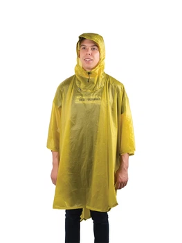 Плащ пончо водонепроницаемый дождевик с капюшоном Sea to Summit Poncho 15D Lime Uni (100067061)