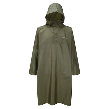 Плащ пончо водонепроницаемый дождевик с капюшоном для рюкзака Trekmates Deluxe Poncho Chive Uni (100064768)