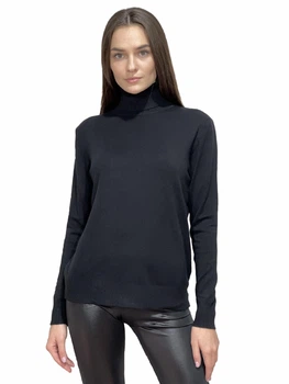 Женский базовый гольф-водолазка с кашемиром Moni &Co Чёрный XL-XXL (50-52)