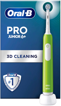 Elektryczna szczoteczka do zębów dla dzieci Oral-B Braun Pro Junior Green (8006540743027) (955555915103905) - Outlet