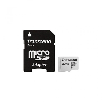 Карта пам'яті Transcend 32GB microSDHC class 10 UHS-I U1 (TS32GUSD300S-A) (18022)