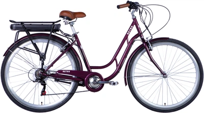 Електровелосипед Dorozhnik ERETRO VBR FR ST 19" 28" 36В 13А*год 500Вт 2026 Малиновий (ELB-D-28-112)
