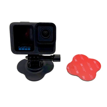 Крепление экшн-камеры на мотошлем на клейкую липучку 3М для GoPro, DJI, Insta360, SJCAM, EKEN и других (60089)