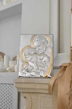 Серебряная икона Святое Семейство (LE 5000 ORO) 33*43 см