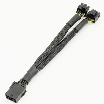 Переходник (сплиттер) 8pin PciEx to 2 x 8pin / 6 pin разветвитель PciEx black