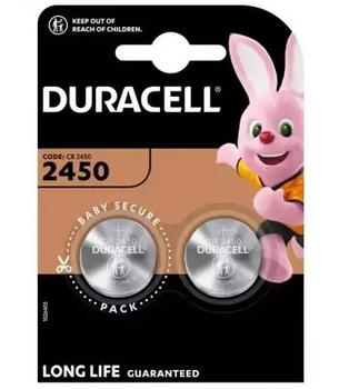 Батарейки літієві Duracell CR2450, 3 В, 2 шт