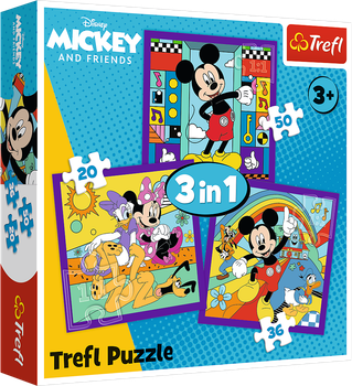 Puzzle Trefl 3w1 Disney Mickey i jego wesoła drużyna 106 elementów 34894 (5900511348941)