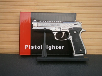 Запальничка пістолет Міні Beretta M9 "Беретта" турбо газова металева 15 см X 9,5 см .