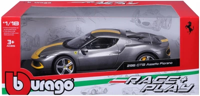 Metalowy model samochodu Bburago Race plus Play Ferrari 296 GTB Assetto Fiorano 1:18 18-01504 (4893993015047)