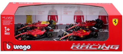 Набір металевих моделей автомобілів Bburago Racing Formula Ferrari болід F1 набір болідів 4 шт масштаб 1:43 18-36848 (4893993368488)