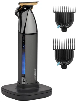 Триммер Super-X Metal Black Edition, для усов и бороды, акум., насадок-2, кейс, подставка, BaByliss 000329382