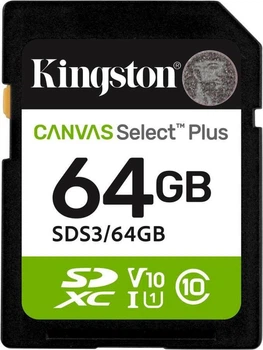 SDXC Kingston 64 GB SDXC Canvas Select Plus Gen3 SDS3/64GB