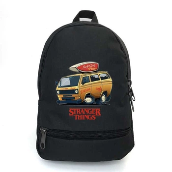 Рюкзак школьный Очень странные дела (Stranger Things 010) School Bag BIG черный 43 х 30 х 17 см