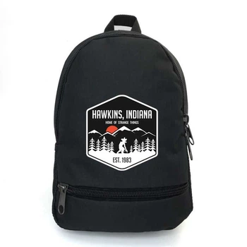 Рюкзак школьный Очень странные дела (Stranger Things 01) School Bag BIG черный 43 х 30 х 17 см