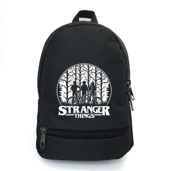 Рюкзак школьный Очень странные дела (Stranger Things 014) School Bag BIG черный 43 х 30 х 17 см