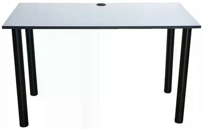 Игровой офисный стол SmartDesk B-13 White Black 120×60 см с белой столешницей и черной кромкой для работы и гейминга