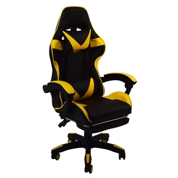 Профессиональное игровое кресло VECOTTI GT Pro с подставкой для ног, чёрно-жёлтое