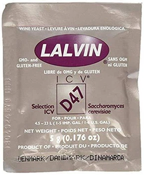 Профессиональные дрожжи для белых вин Lalvin White ICV D47, 5 г