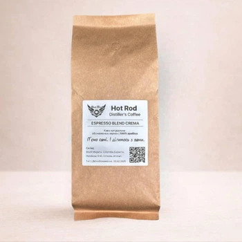 Кофе зерновой Hot Rod Distiller’s Espresso Blend Crema, 1 кг — авторский бленд 100% арабики Hot Rod