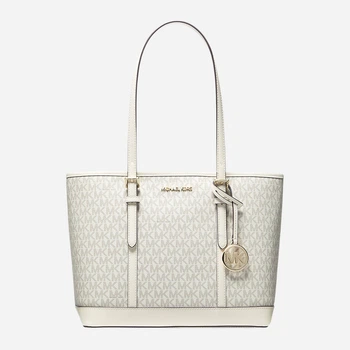 Сумка шоппер женская из искусственной кожи Michael Kors Jet Set Trave 862105790 Молочная (1159851416)
