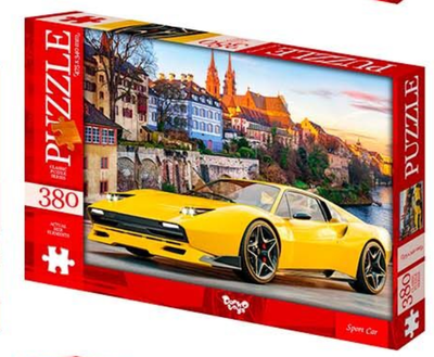 Пазлы 380 элементов Sport Car Желтая спортивная машина Danko Toys