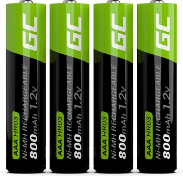 Акумуляторні батарейки Greencell Ni-MH AAA 800 мА·г 4 шт. (5903317225843)