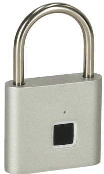 Замок навісний електронний Kik KX3852 з розпізнаванням відбитка пальця водонепроникний розумний USB (5903039750319)