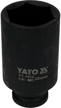 Головка торцева ударна YATO шестигранна подовжена 1/2" 32 мм (YT-1052)