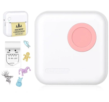 Портативний безчорнильний міні термопринтер Pink Dot