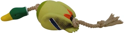 Іграшка для собак TATRAPET Toys Fun латексна Гуска з канатом 43 см (8585027982079)