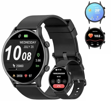 Смарт-часы 1.39" с Bluetooth звонками, IP67, 123+ спортивные режимы, черный
