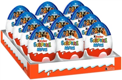Упаковка шоколадних яєць Kinder Сюрприз Maxi Плеймобіл 100 г х 12 шт (4008400230702)