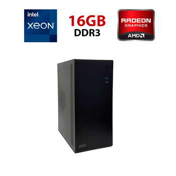 Игровой ПК 2E Credo V200B-400 Tower / Intel Xeon E3-1230 v2 (аналог i7-3770) (4 (8) ядра по 3.3 - 3.7 GHz) / 16 GB DDR3 / 256 GB SSD NVMe / AMD Radeon R9 270, 2 GB GDDR5, 256-bit / Win 10 non Lic б/у