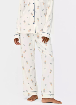 Женские пижамные штаны Primark Cosy Printed Boyfriend Pyjamas Bottoms XXL для дома и сна Белый (8779)