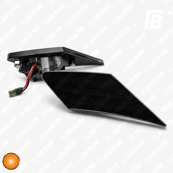 Повторители поворота 01 бегущие для Subaru BRZ Toyota GT86 Scion FR-S светодиодные (LED) чёрные 2 шт. (оранжевый)