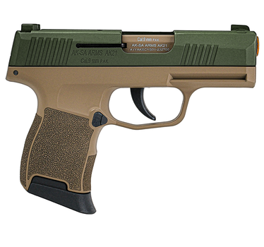 Шумовой сигнальный пистолет Aksa Arms AK21 CC-06 калибр 9 мм PAK (Sig Sauer P365) Tan/Green