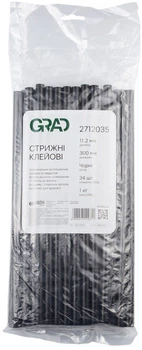 Стрижні клейові Grad 11.2 x 300 мм 34 шт. Чорні (2712035)