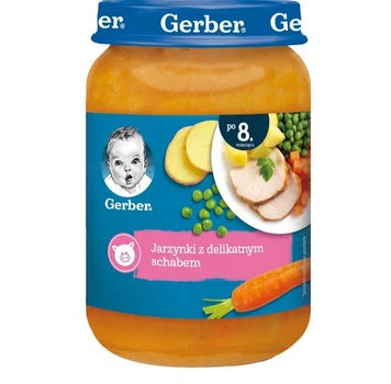 Gerber Овочі з ніжною свинячою вирізкою, 190 г (з 8 місяців)