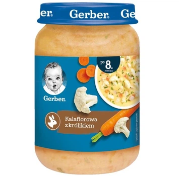 Gerber Пюре з цвітної капусти з кроликом, 190 г (з 8 місяців)