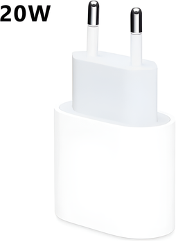 Мережевий зарядний пристрій Foxconn з швидкою зарядкою USB-C 3.1 20W для Apple White (35159-o)