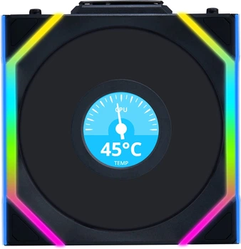 Кулер для корпуса Lian Li Uni Fan SL Wireless LCD Reverse 120-1 Black (G99.12RSLLCD1W1B.00)