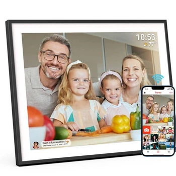 Цифровая фоторамка Frameo 10.1 дюймов 32Gb встроенной памяти WiFi электронная рамка для фото приложение FRAMEO с сенсорным экраном 1280x800 HD IPS белая