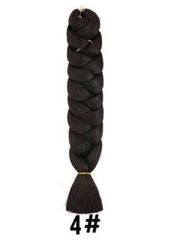 Канекалон Ultra BRAID-X-pression premium 4#XP длинный однотонный холодный коричневый термостойкий метровый длина 100см Вес 165грам
